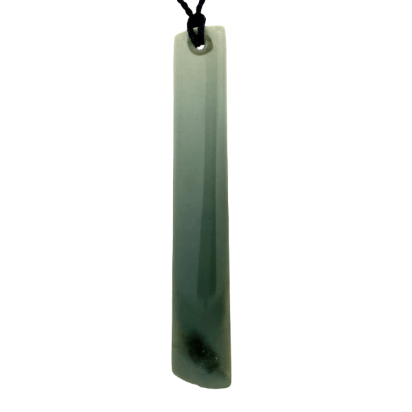 NZ pounamu greenstone drop with graduating colour by Jayme Anderson
