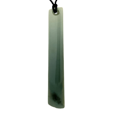 NZ pounamu greenstone drop with graduating colour by Jayme Anderson