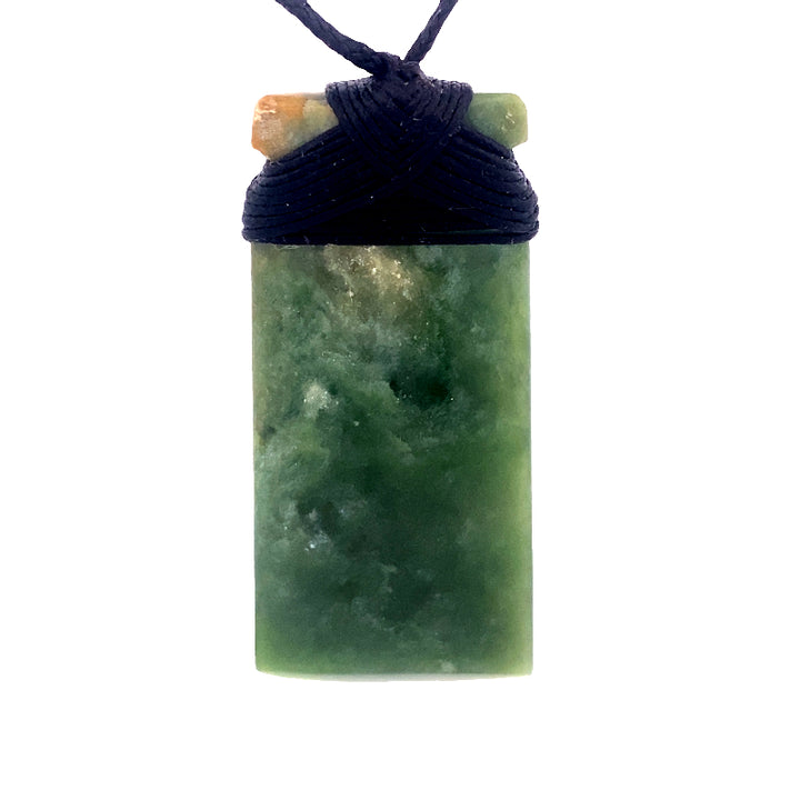 NZ pounamu greenstone bound toki necklace