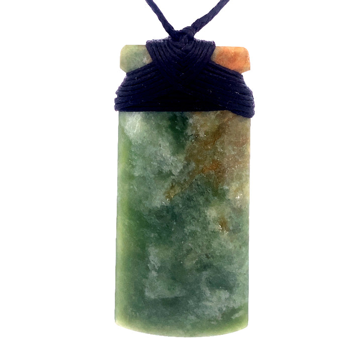 NZ pounamu greenstone bound toki necklace