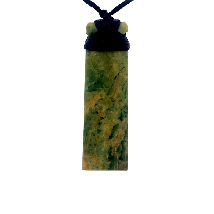 NZ pounamu greenstone bound toki necklace