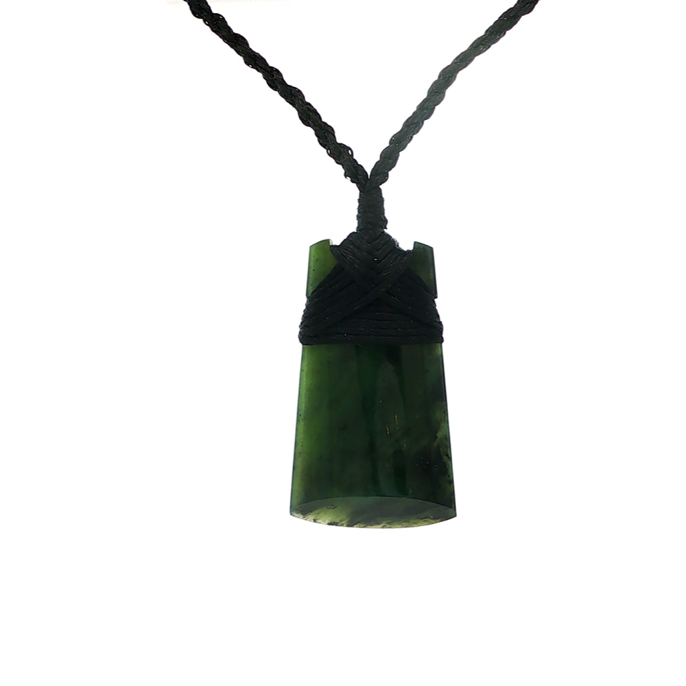 Small NZ pounamu bound toki necklace