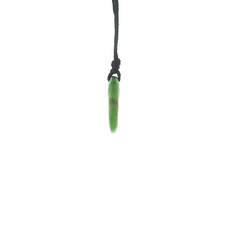 Nz pounamu greenstone koru circle pendant on slider cord 18mm
