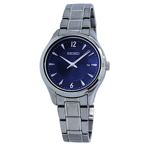 Seiko women's quartz watch with blue dial