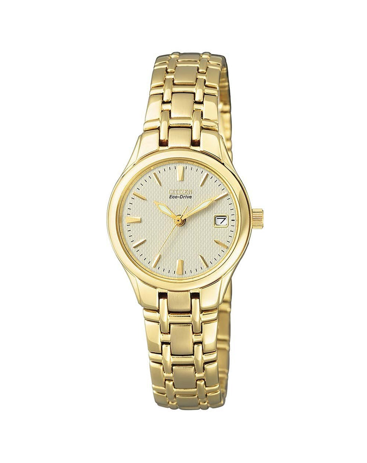 Citizen women's eco-drive solar watch in gold tone