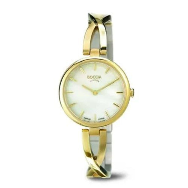 Boccia women's quartz gold tone dress watch