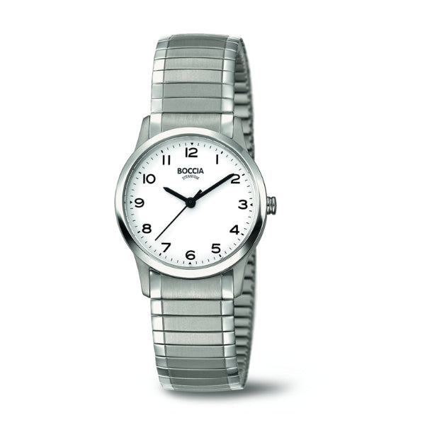 Pure Titanium quartz watch on expanding strap