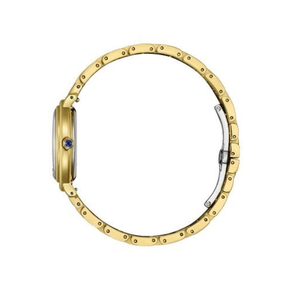 Citizen women's solar powered diamond set watch with MOP dial in gold tone