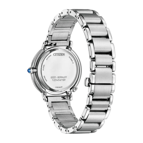 Citizen women's eco-drive solar powered watch with red dial and additional red leather strap