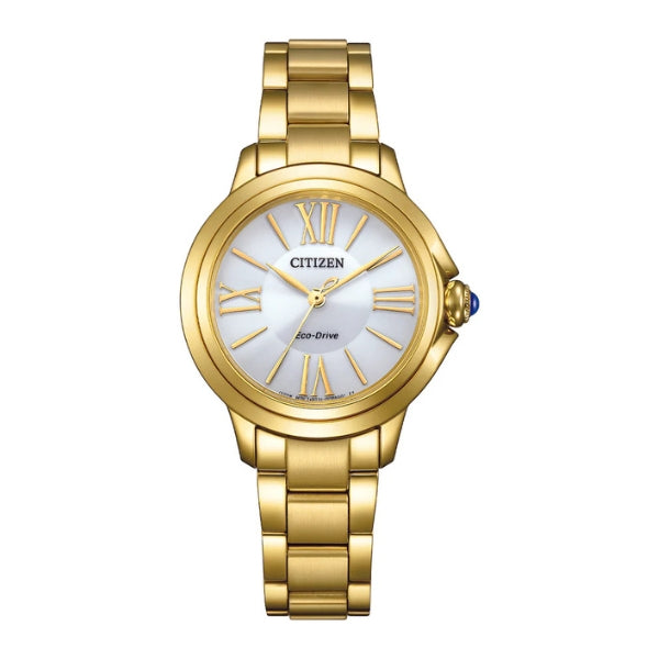 Citizen ceci ladies gold tone eco-drive solar dress watch