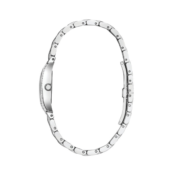 Citizen women's solar watch with crystal set rectangular case