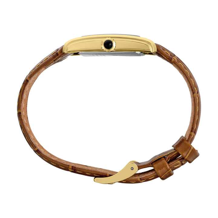 Seiko - ladies quartz watch with tan leather strap wr50m