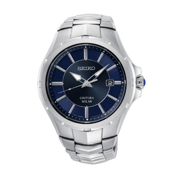 Seiko men's solar watch in stainless steel