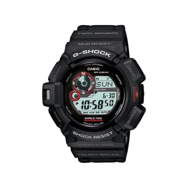 Casio men's solar G-Shock Mudman watch with compass and thermometer