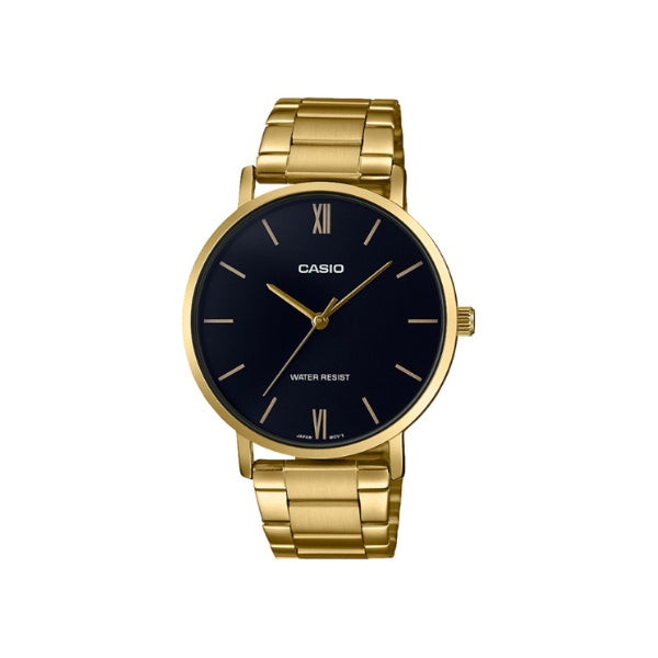 Casio men's quartz analogue vintage watch in gold tone