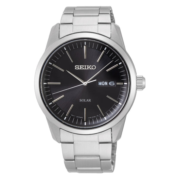 Seiko men's solar watch in silver