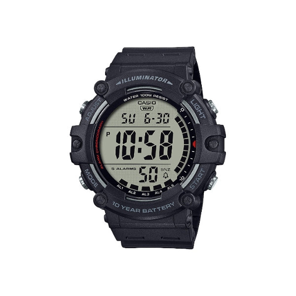 Casio men's quartz digital watch in black
