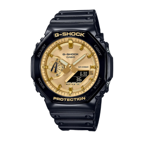 Casio G Shock men's analogue watch in gold and black