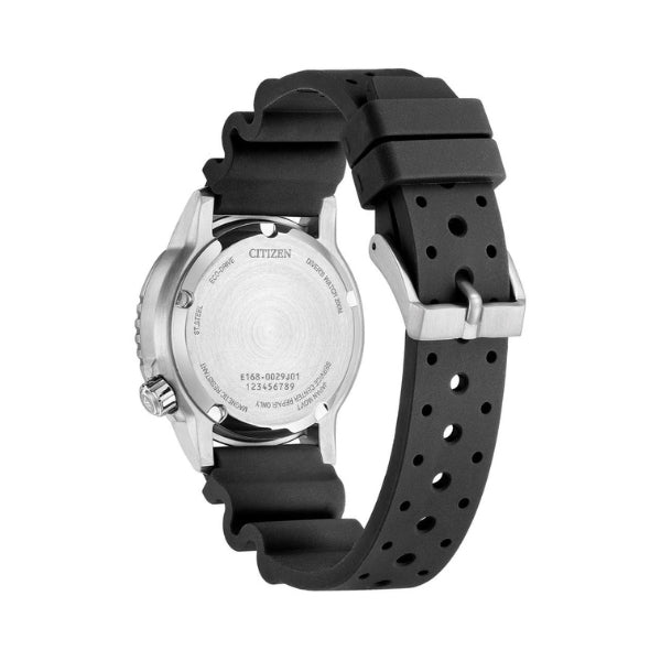 Citizen uni-sex promaster eco-drive solar powered dive watch with black strap