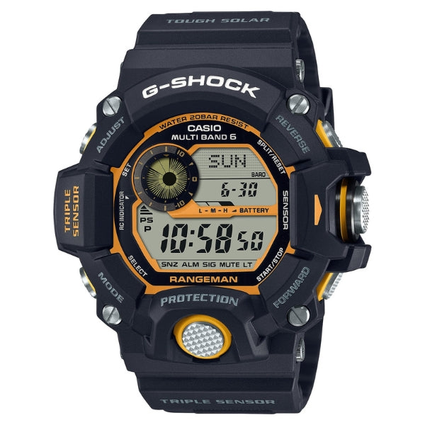 Casio G Shock gents digital solar watch in black