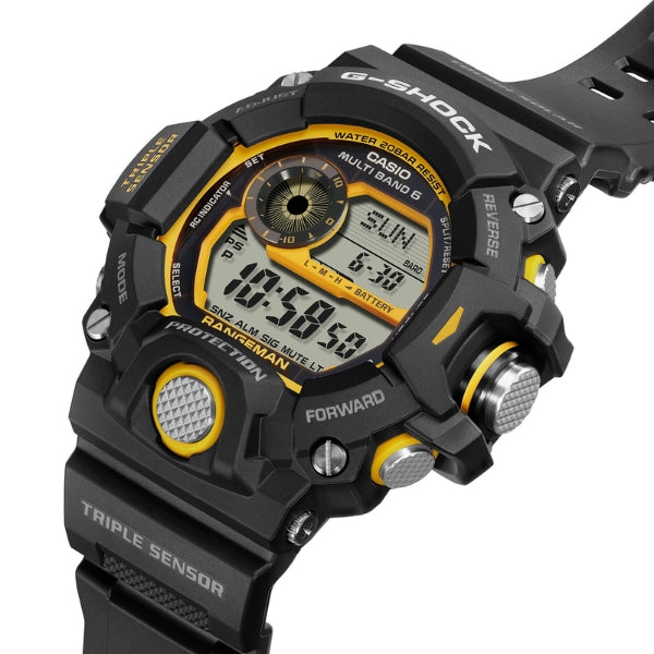 Casio G Shock gents digital solar watch in black