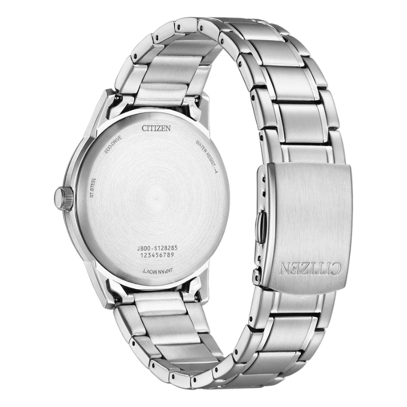 Citizen men's eco drive watch in silver stainless steel