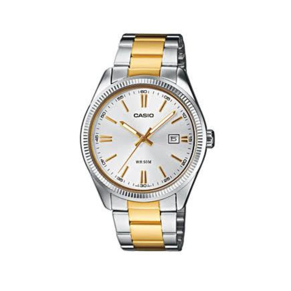 Two tone ladies analogue watch from Casio