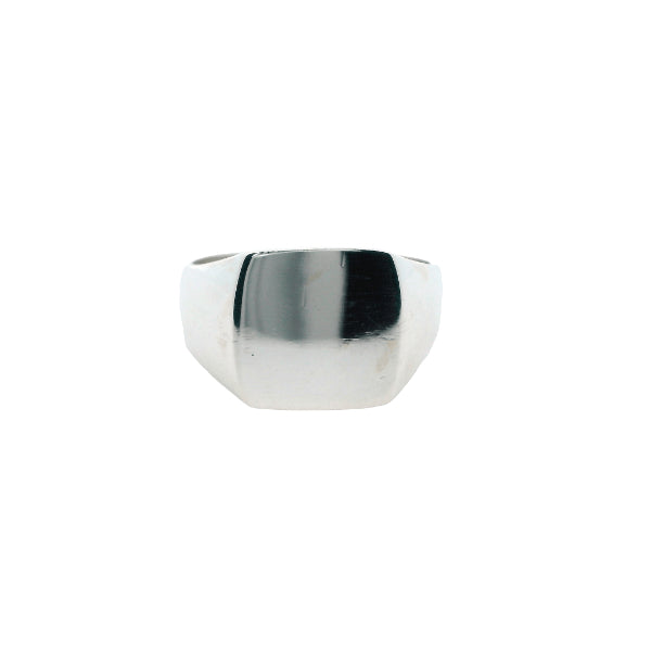 Gents square top signet ring in sterling silver