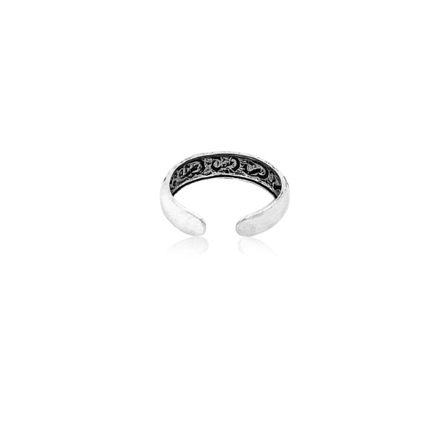 Linking design toe ring in sterling silver