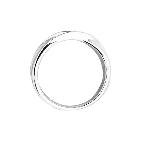 Najo - somersault wide double twisted ribbon ring in sterling silver