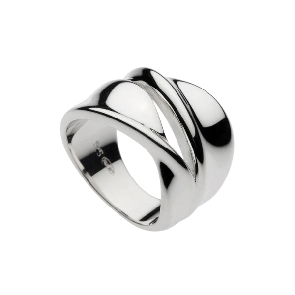 Najo sterling silver double twist ribbon ring - XL
