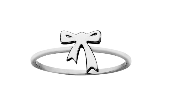 Karen Walker mini bow ring in sterling silver
