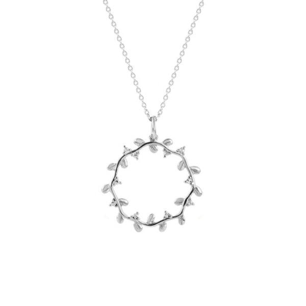 Evolve eternity vine necklace in sterling silver with fine cable chain - 55cm