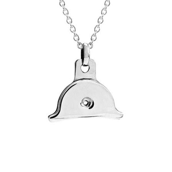 Evolve shepherd's whistle necklace in sterling silver with cable chain - 55cm