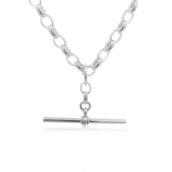 BO3 belcher fob necklace in sterling silver
