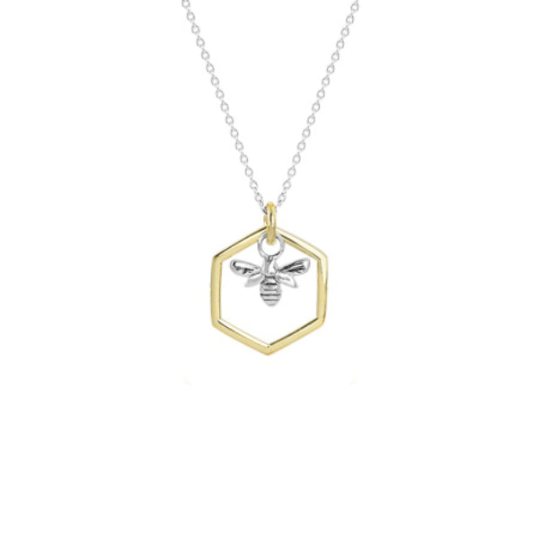 Silver Honey Bee necklace