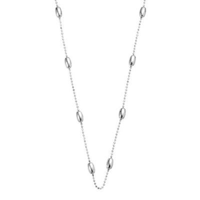 Najo - Acapulco diamond cut chain with oval beads in sterling silver - 150cm