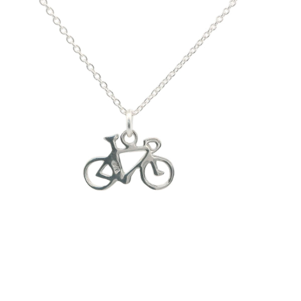 Silver Bicycle Pendant