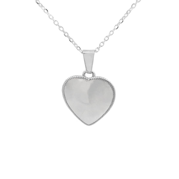 Silver Heart Locket Necklace