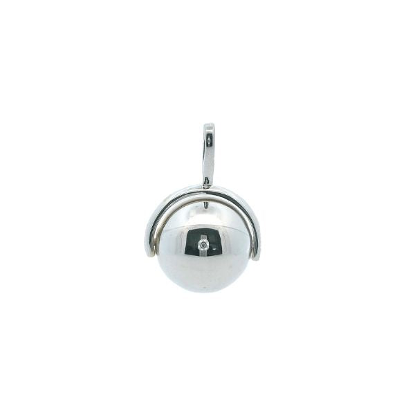 Spinning ball pendant in sterling silver - 12mm