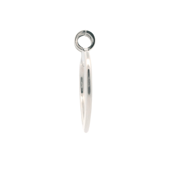 Heart shaped ring holder pendant in sterling silver