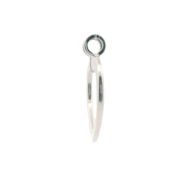 Heart shaped ring holder pendant in sterling silver