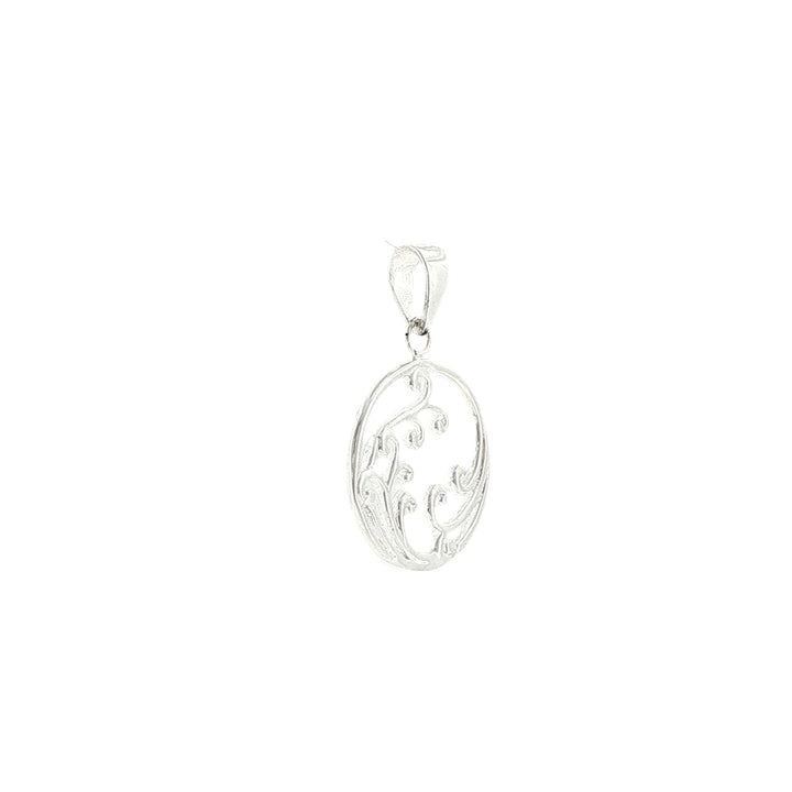 Koru circle pendant in sterling silver