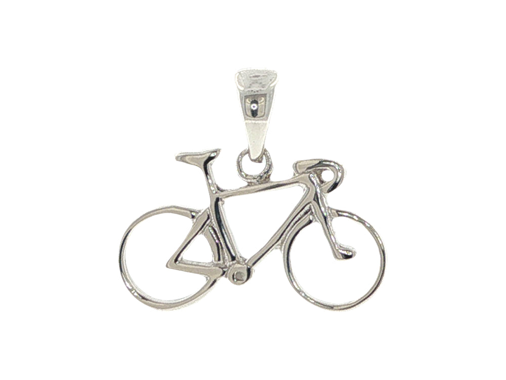 Bicycle pendant in sterling silver