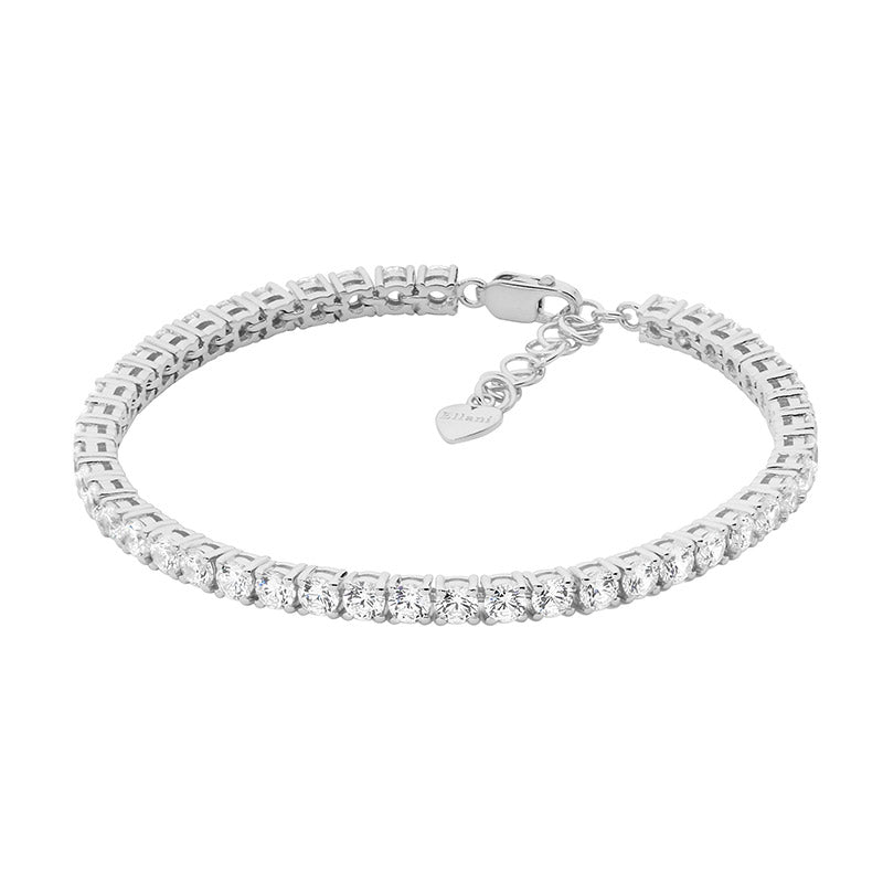 Cubic Zirconia tennis bracelet in sterling silver 18cm, 3.5mm stones