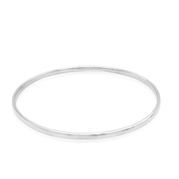 Oval golf bangle in sterling silver - 3mm wide