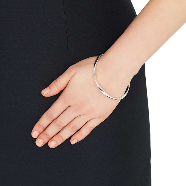 Najo - Garden of Eden ribbon bangle in sterling silver