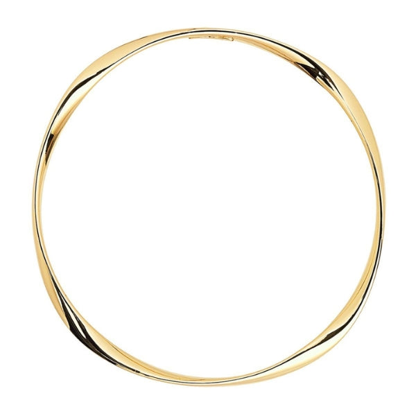 Najo - garden of eden gold bangle in yellow gold plated sterling silver 65mm