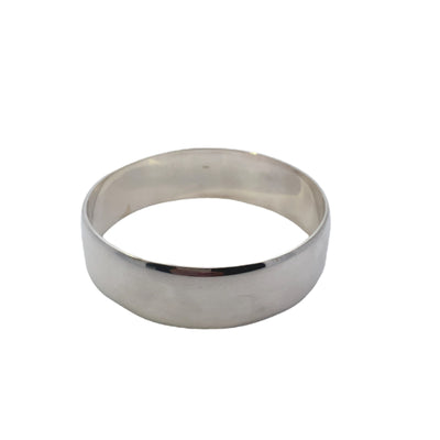 Half round bangle in sterling silver - 20mm wide