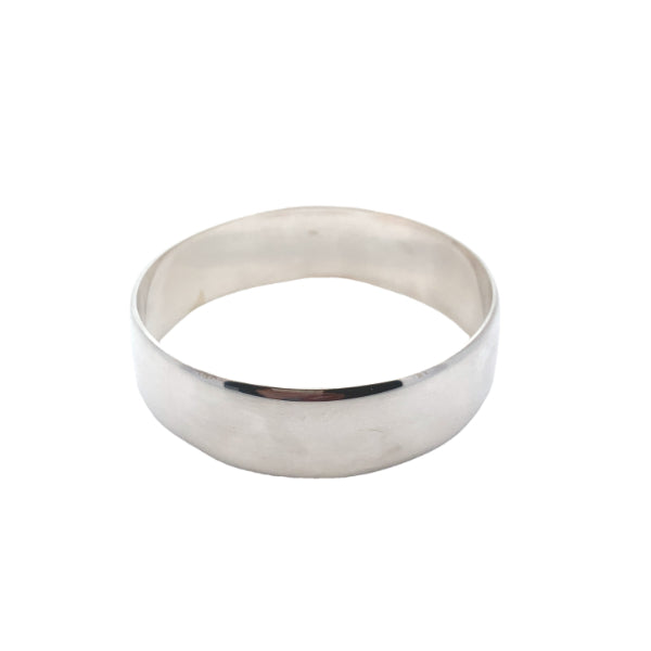 Half round bangle in sterling silver - 20mm wide